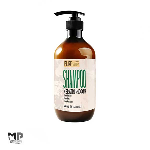 شامپو تقویت کننده مو پیور نیچر مدل Keratin Smooth حجم 500 میل