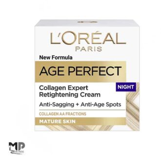 کرم سفت کننده و ضد لک شب لورال ایج پرفکت LOreal Age Perfect Night حجم 50 میلی لیتر