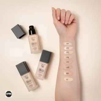 رنگ بندی کرم پودر 24 ساعته SPF15 گلدن رز حجم 35 میل