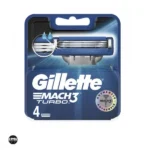 تیغ یدک ژیلت مدل Mach 3 turbo بسته 4 عددی